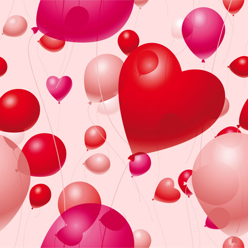 free vector Romantic heartshaped balloons vector